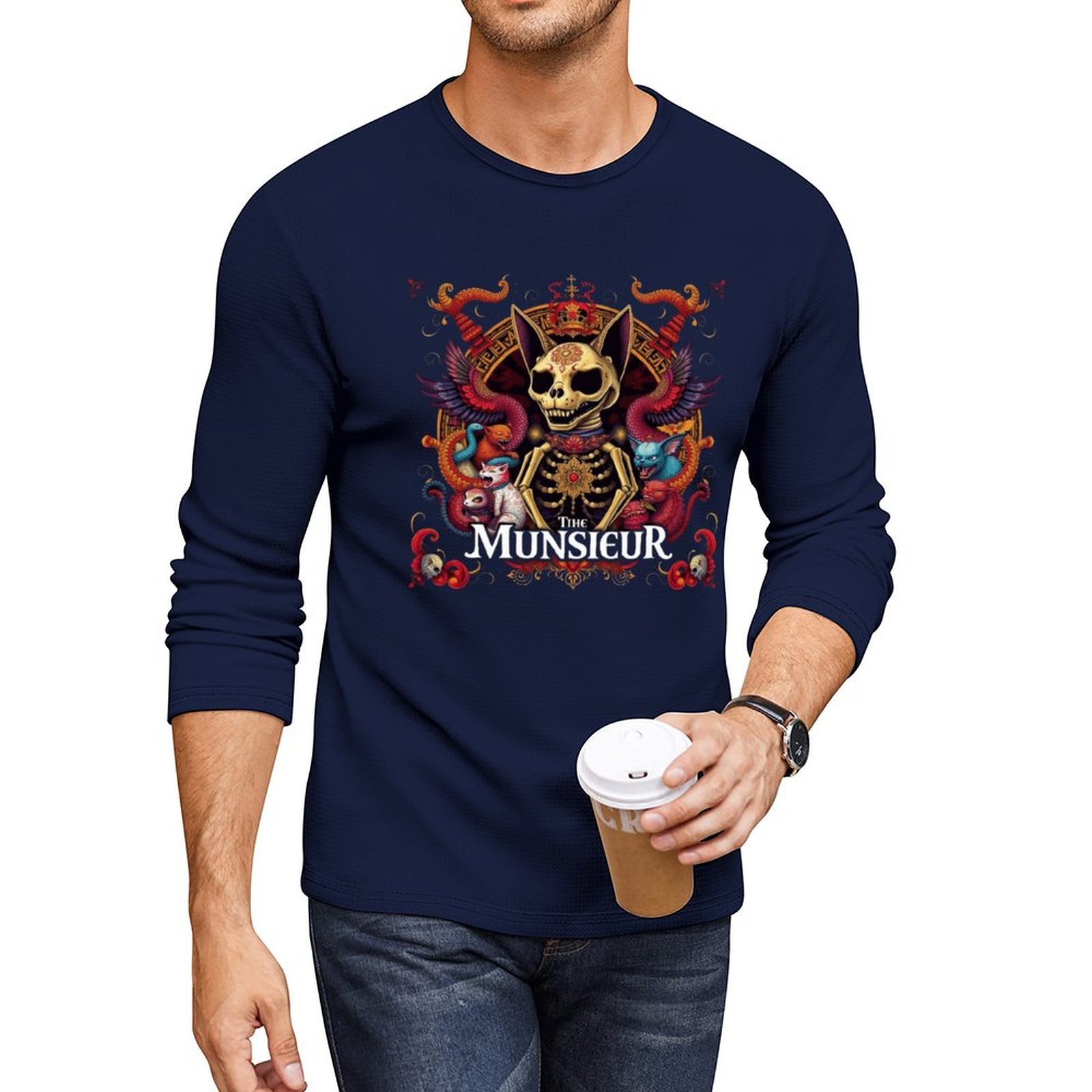 Munsieur Long Sleeve Tee for Men: Lightweight Feel with a Premium Look