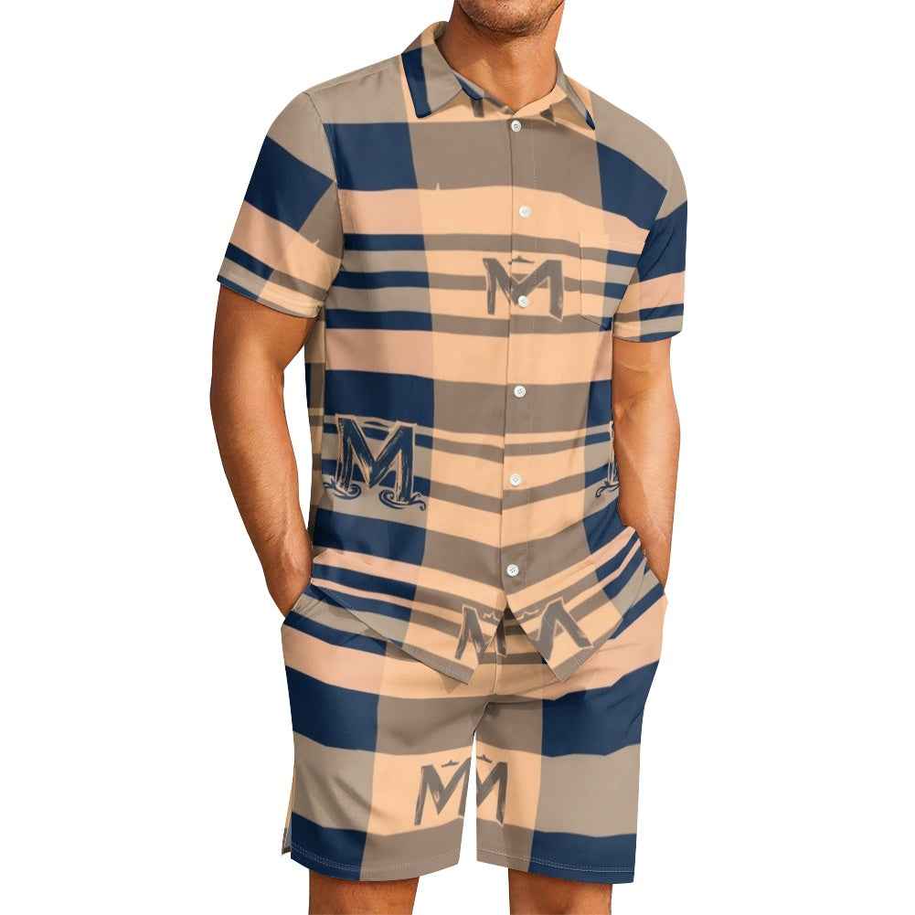 Men's Resort Shorts Set - Two Piece Vacation Outfit for Men