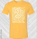 3rd Grade Subway Art Graphic Tee