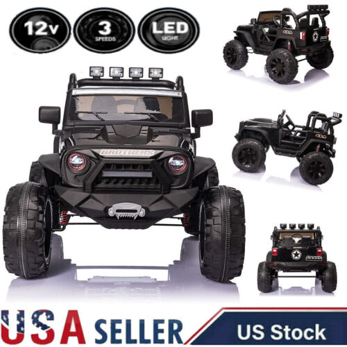400W 2-Seater Electric Ride-On Truck with LED Lights, Remote Control, and MP3 Player for Kids (24V)