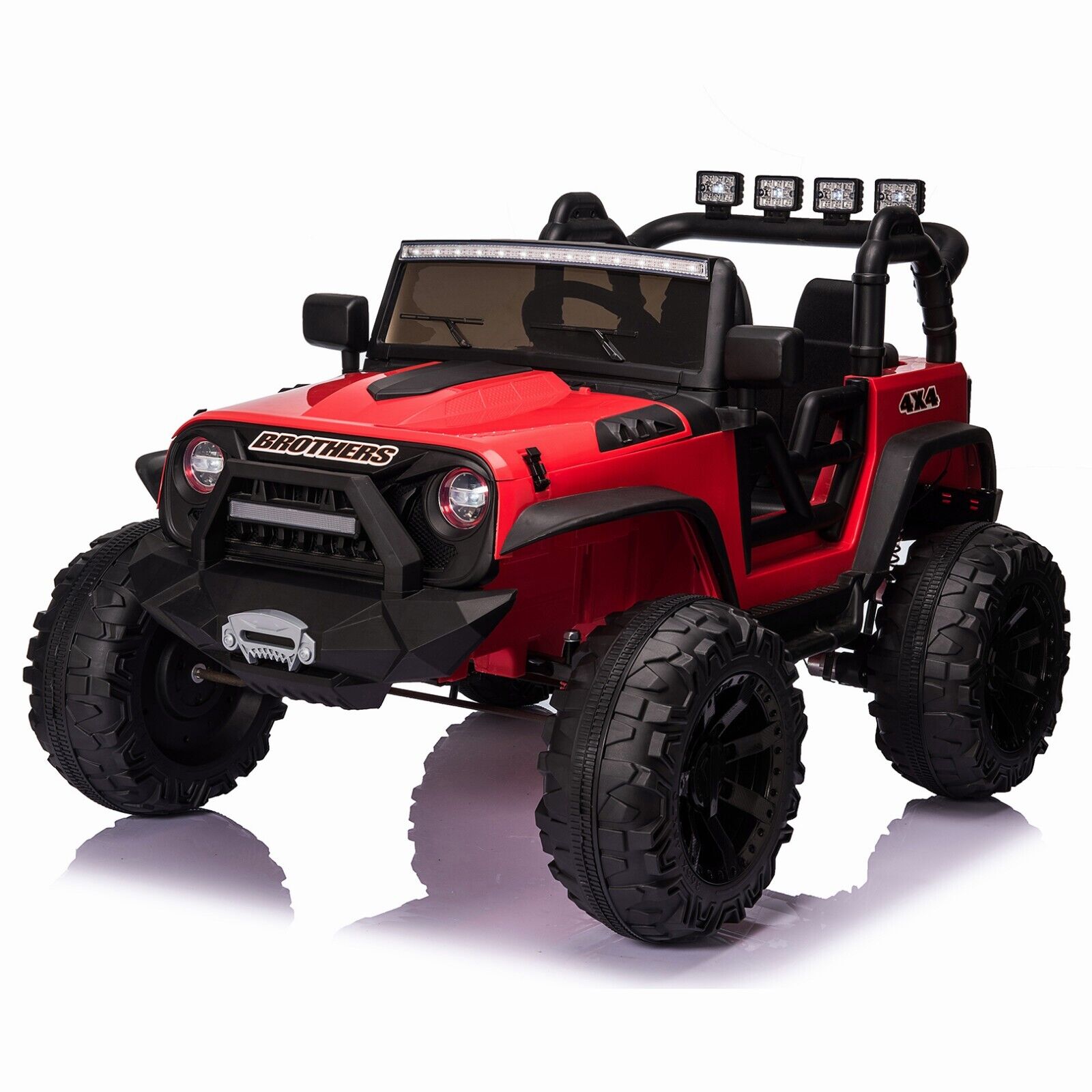 400W Electric Ride On Jeep Truck for Kids with Remote Control, MP3 Player, and LED Lights