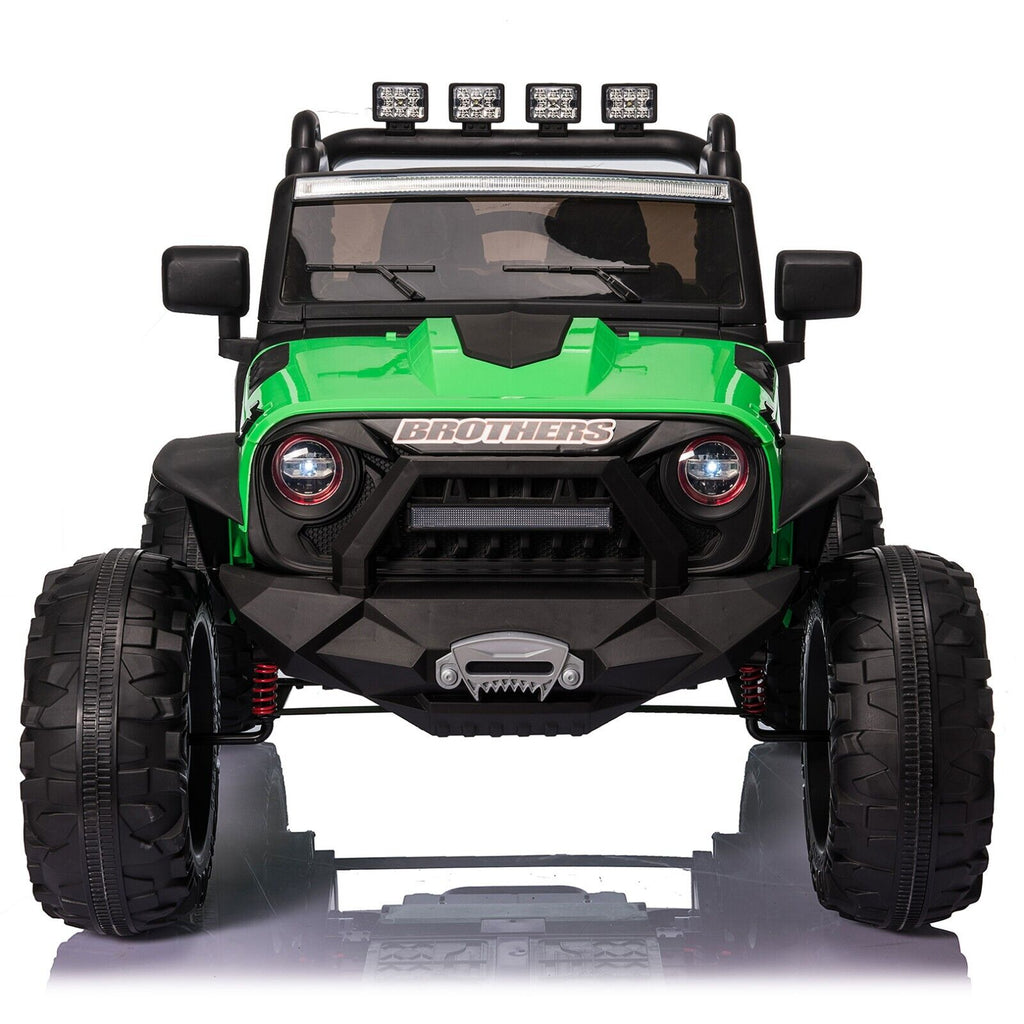 400W 2-Seater Electric Ride-On Truck with LED Lights for Kids - 24V Jeep Car