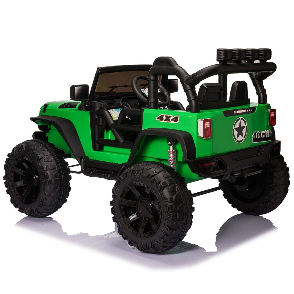 400W 2-Seater Electric Ride-On Truck with LED Lights for Kids - 24V Jeep Car