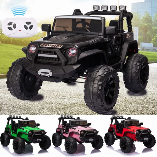 400W Electric Kids Ride On Jeep Truck with Remote Control - Perfect Xmas Gift for Outdoor Fun
