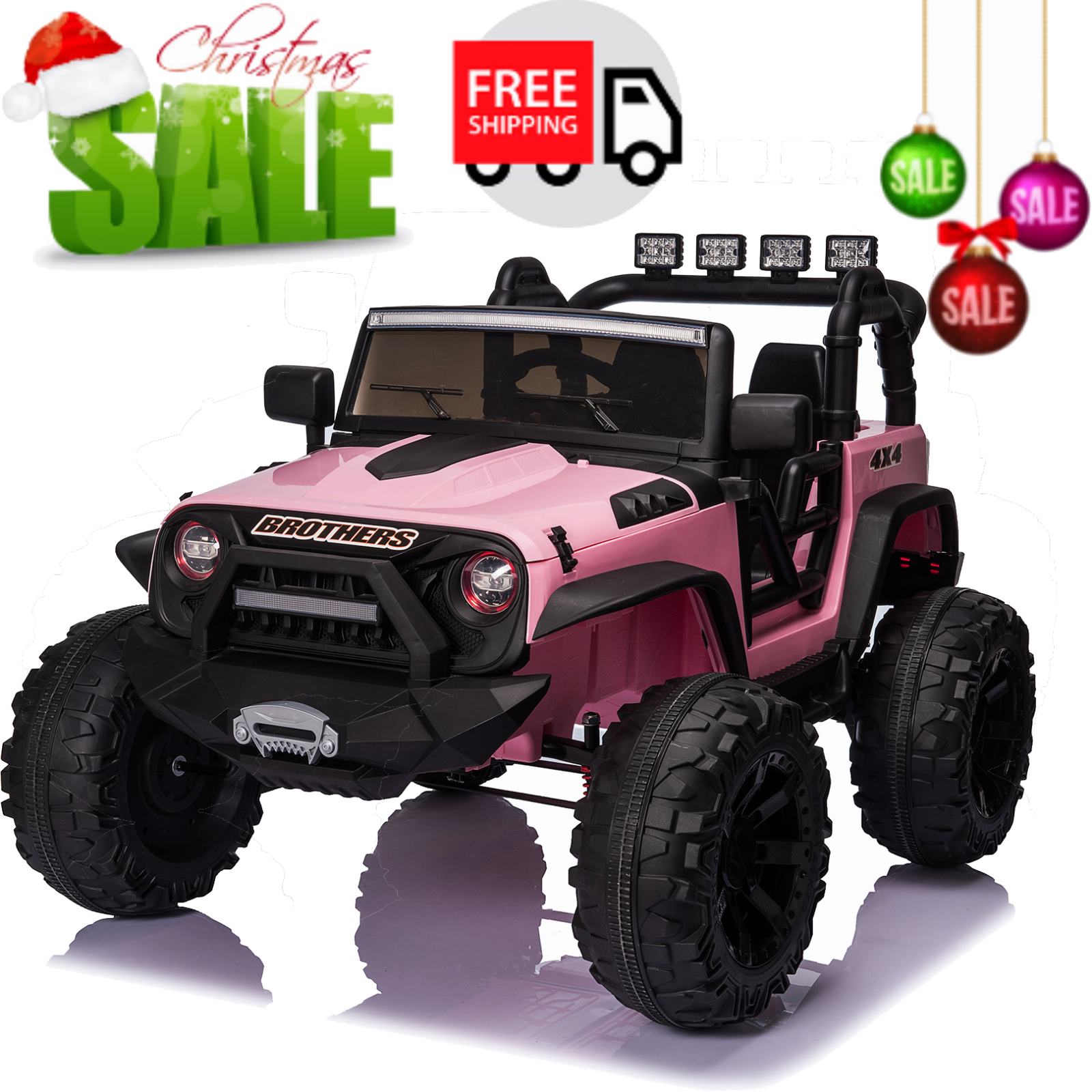 2-Seater 400W Electric Kids Truck with MP3, LED Lights, and Remote Control - 24V Ride-On Car