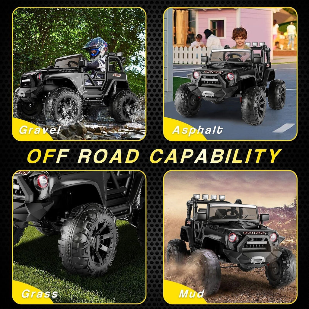 2-Seater 400W Electric Jeep for Kids with Bluetooth and Remote Control