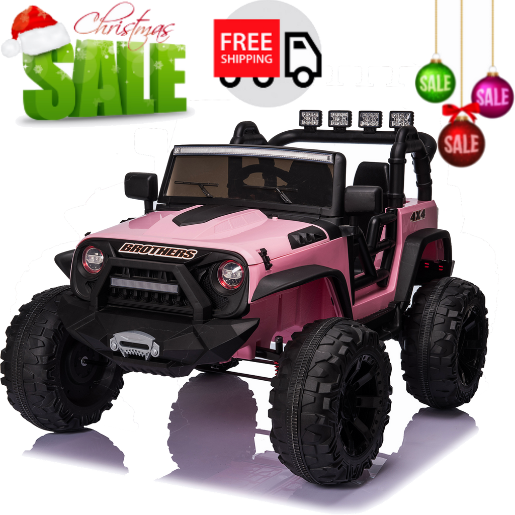 2-Seater 400W Electric Ride-On Truck for Kids with Remote Control and LED Lights - Perfect Gift!