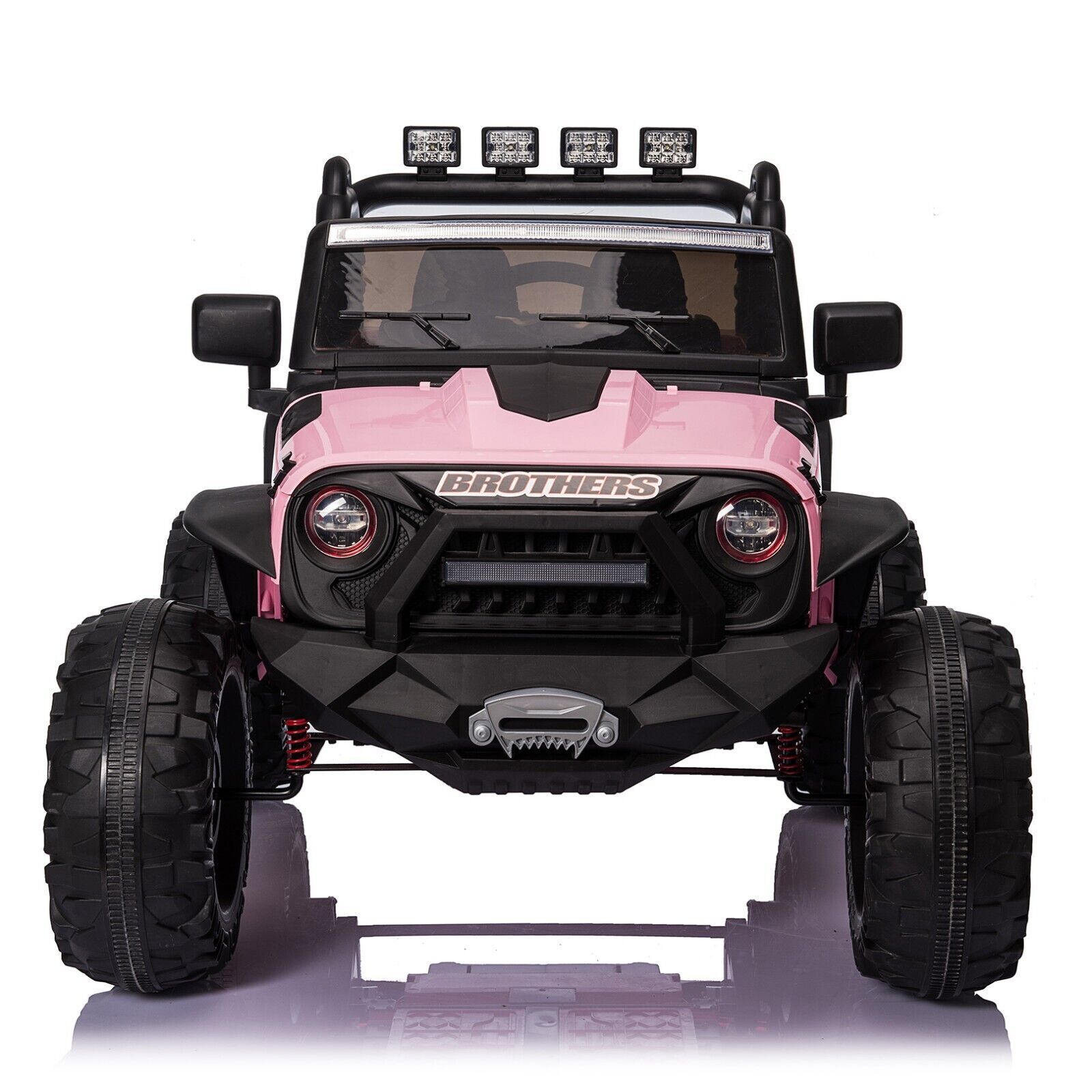 400W Electric Jeep for Kids with Parental Remote Control - Pink