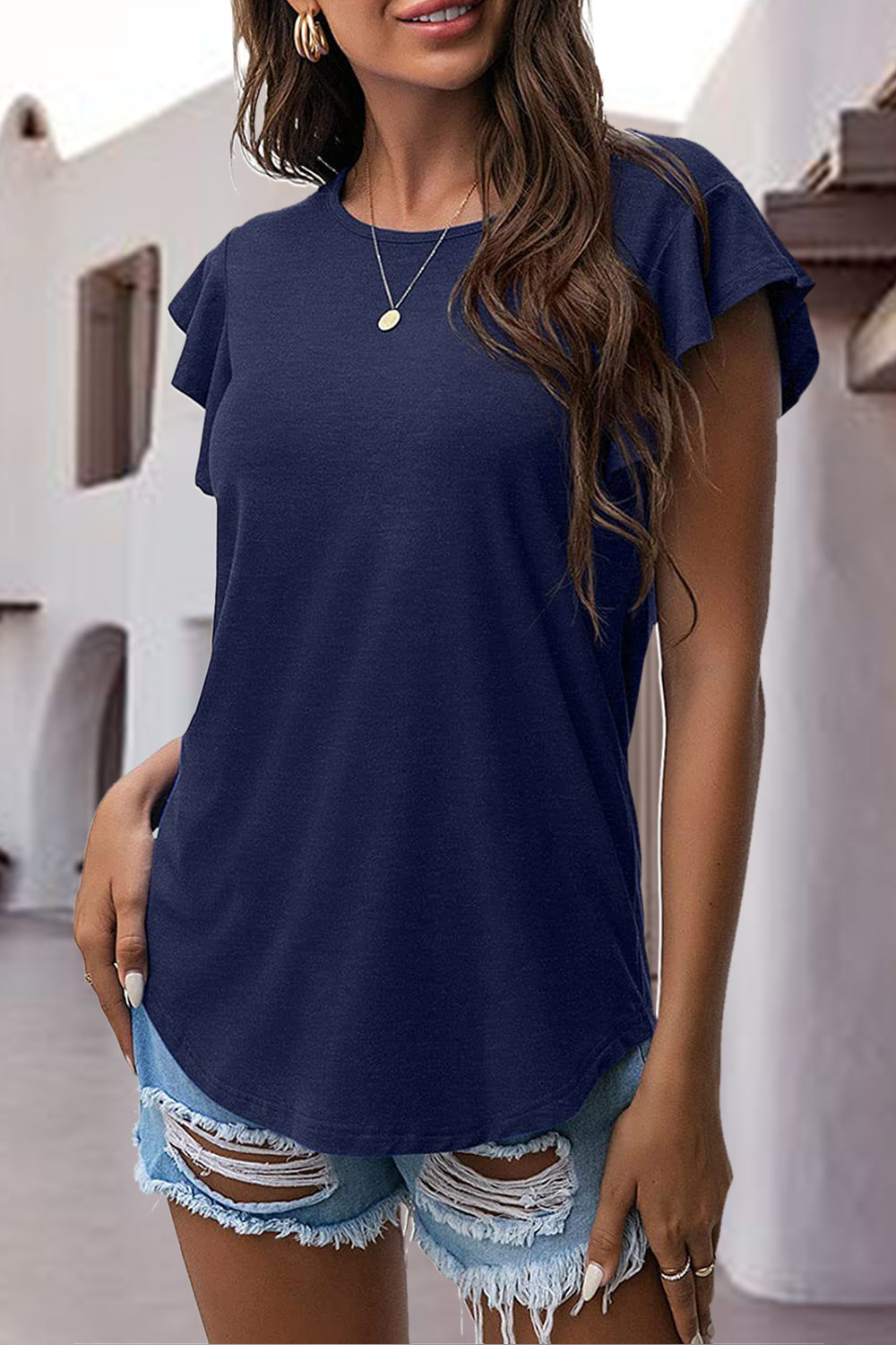 Ruffled Sleeve Blouse