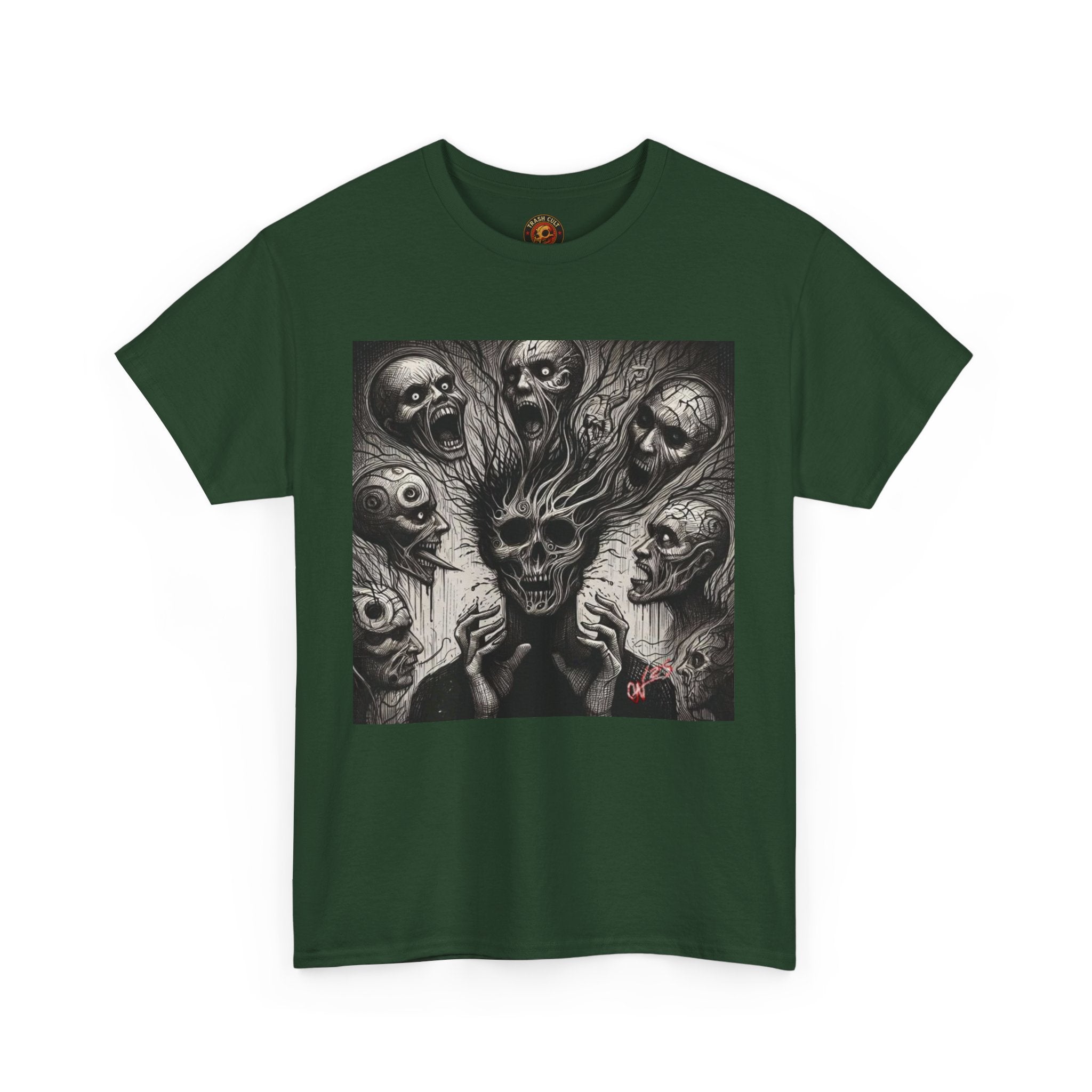 Xian Allen x Trash Cult Shirt – “Voices in the Void” | Horror Skull Scream T-Shirt
