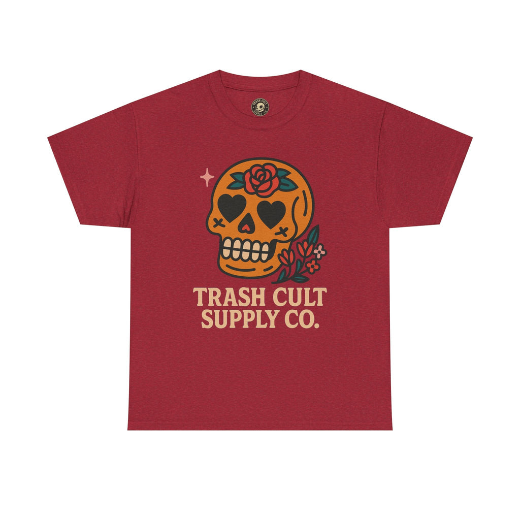 Sugar Skull T-Shirt – Trash Cult Supply Co. – Gildan 5000 Heavy Cotton Tee