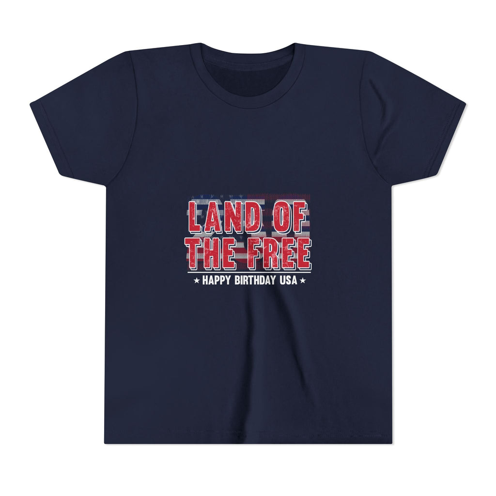 Youth Tee – "Land of the Free" Patriotic 4th of July Shirt