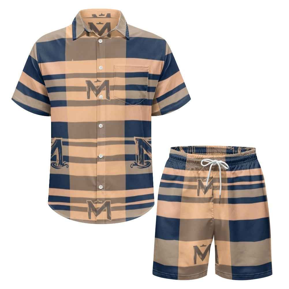 Men's Resort Shorts Set - Two Piece Vacation Outfit for Men