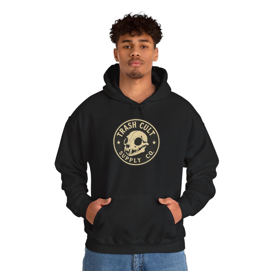Trash Cult Hooded Sweatshirt, Unisex Hoodie with Skull Design, Perfect for Casual Wear, Gifts for Friends, Cozy Fashion