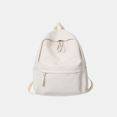 Stylish PU Leather Zip Backpack for Everyday Use