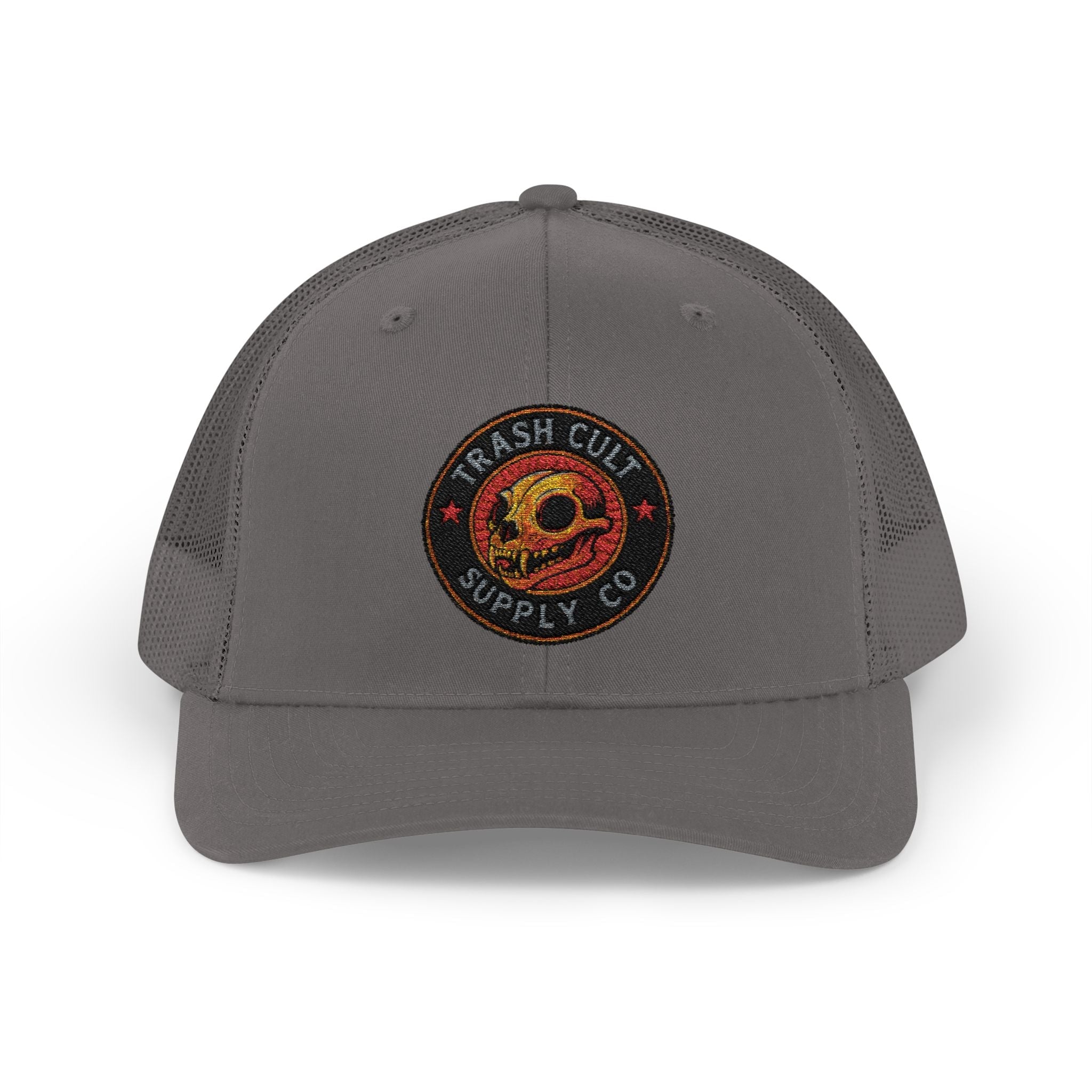 Trash Cult Supply Co. Trucker Hat – Embroidered Logo Snapback Cap