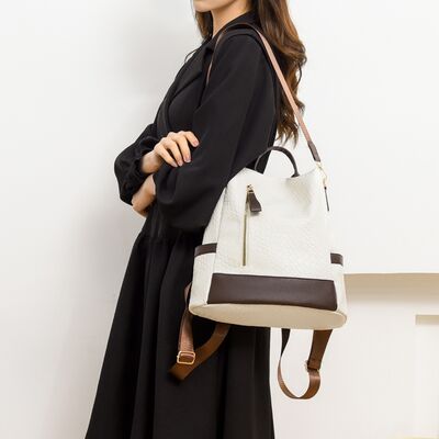 Stylish PU Leather Backpack for Everyday Adventures