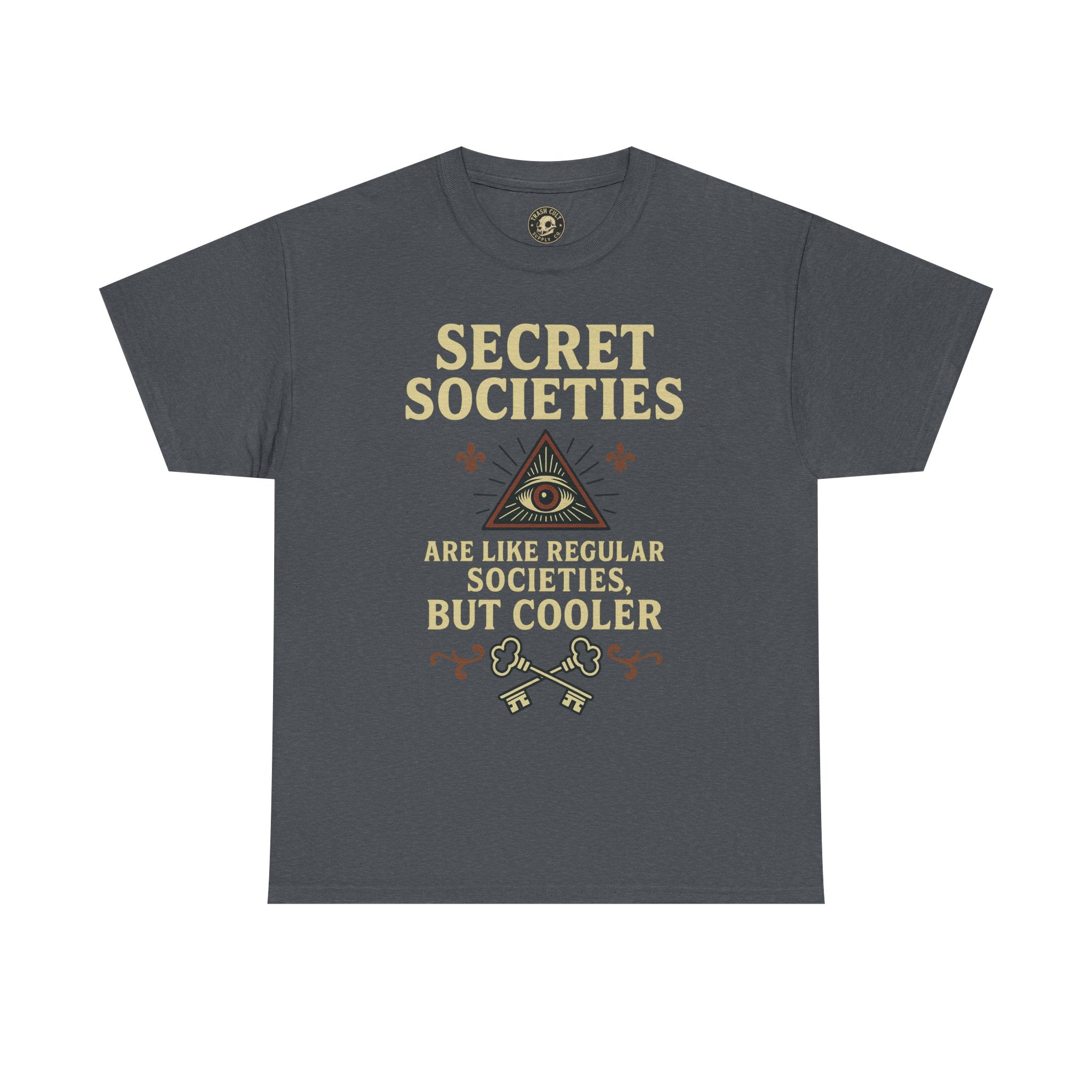 Secret Societies Shirt – Illuminati Eye Graphic Tee – Gildan 5000 Soft Cotton – Trash Cult Vintage Design