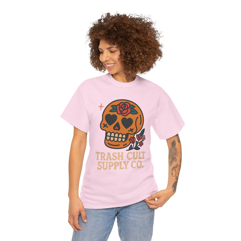 Sugar Skull T-Shirt – Trash Cult Supply Co. – Gildan 5000 Heavy Cotton Tee