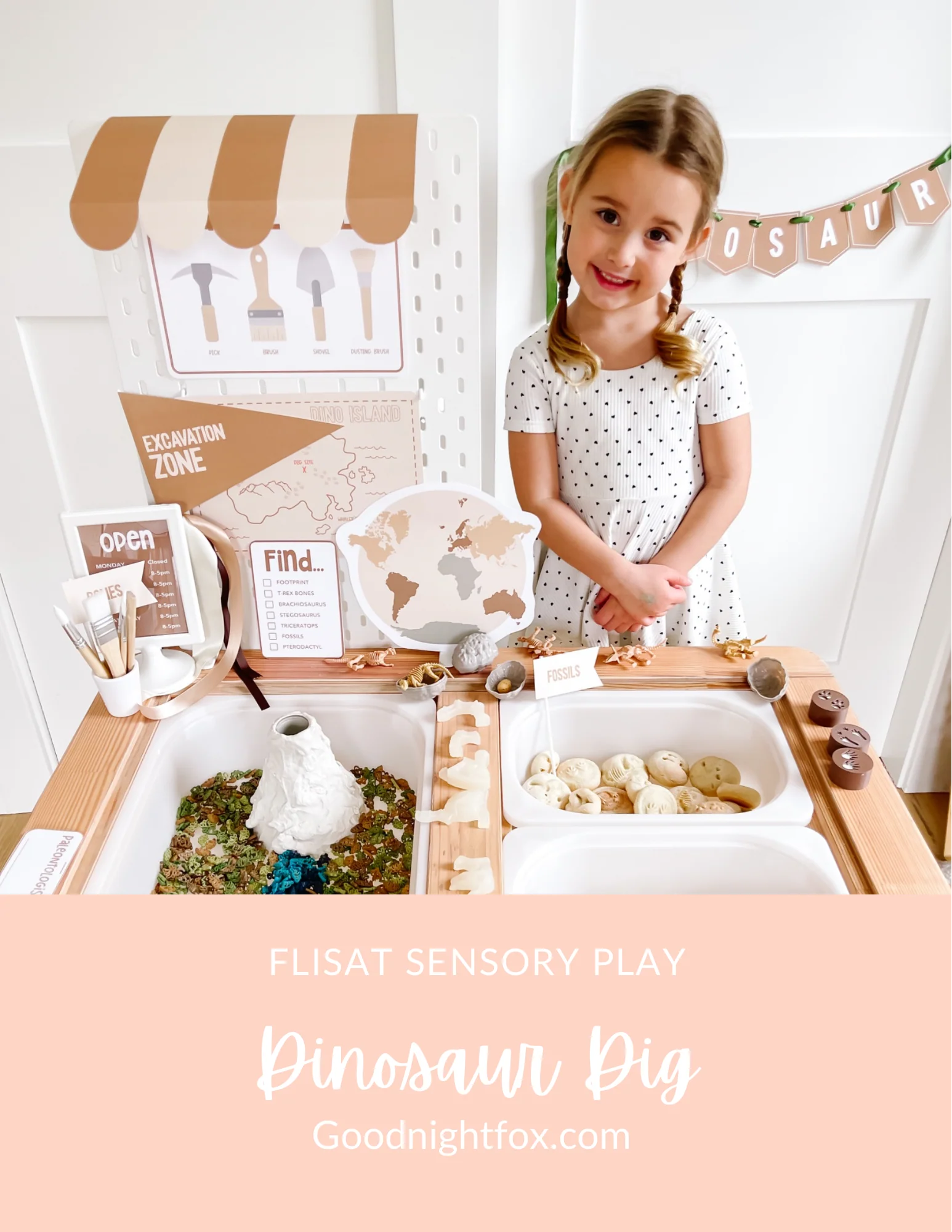 Dinosaur Dig Paleontologist Printable Dramatic Play Kit