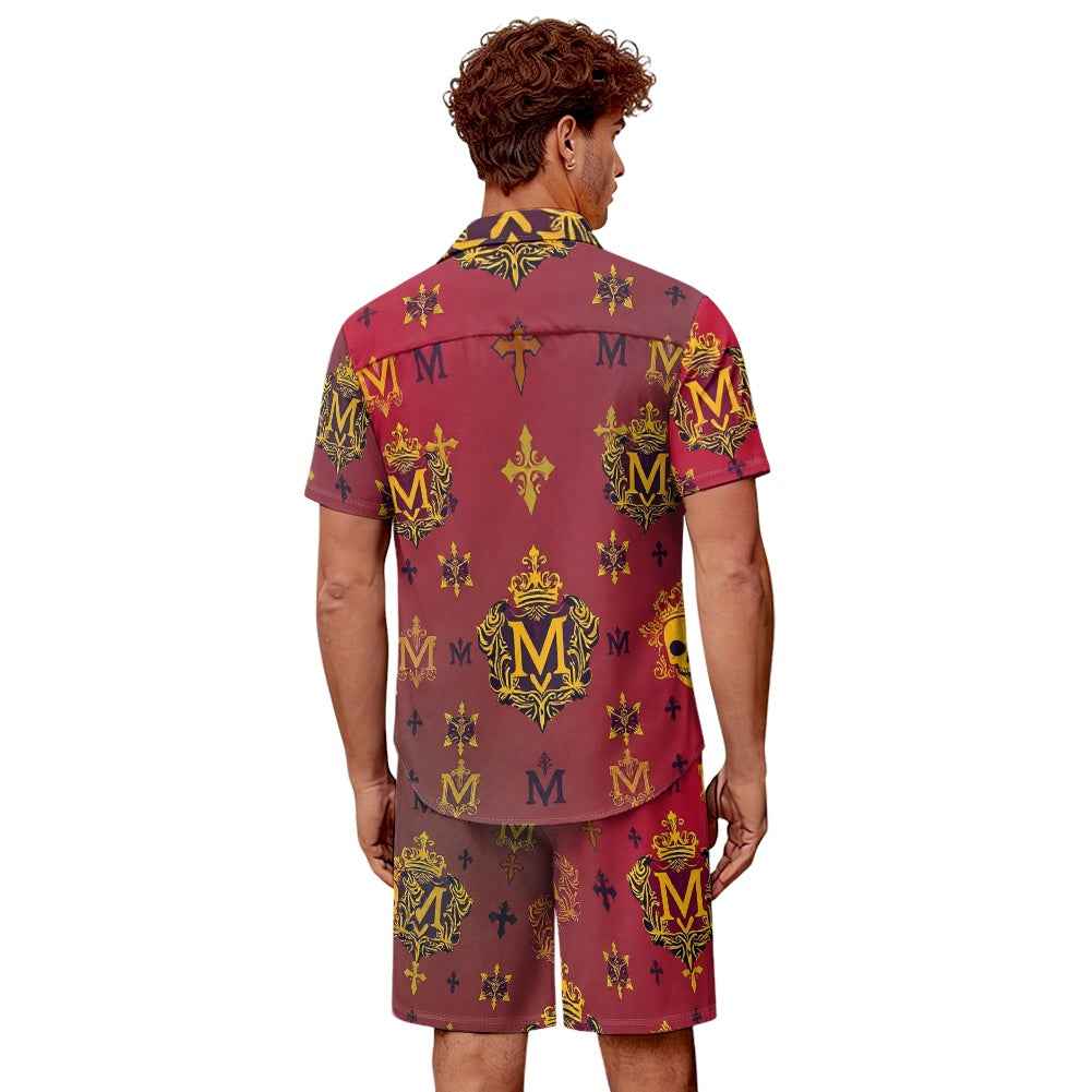 Men's Coordinated Set - Two Piece Shorts & Shirt for Beach