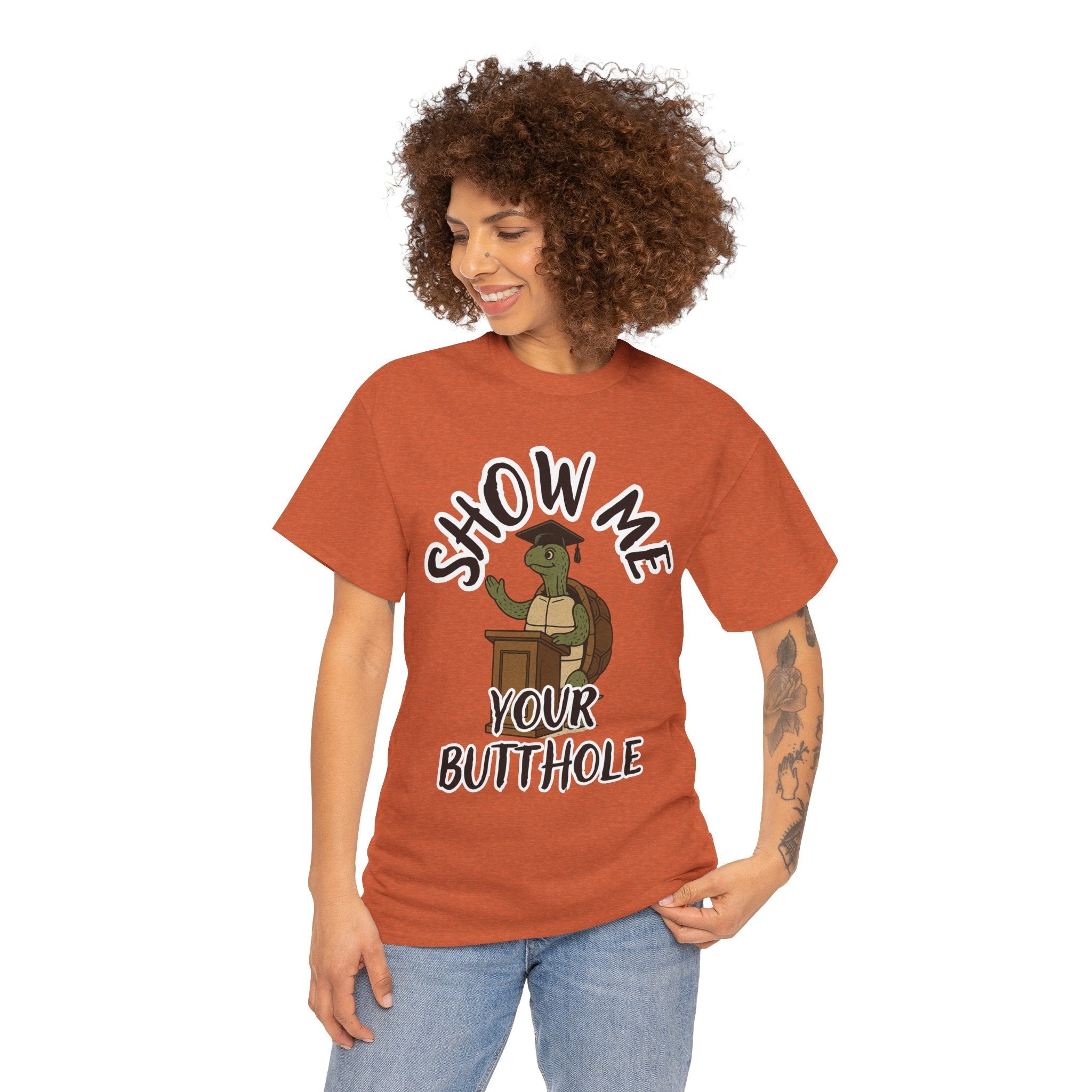 Show Me Your Butthole Turtle Tee – Feral Graduation Speech Shirt
