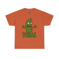 Feral Pickle Cartoon Tee – Trashcore Angry Pickle Shirt – Gildan 5000 Unisex Heavy Cotton