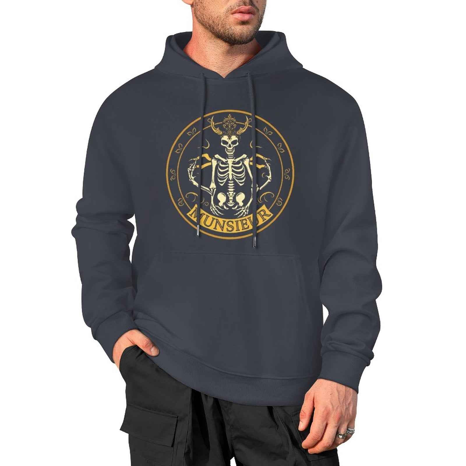 Shadow Reaper Hoodie - Luxe Skull Embroidery Gothic Streetwear