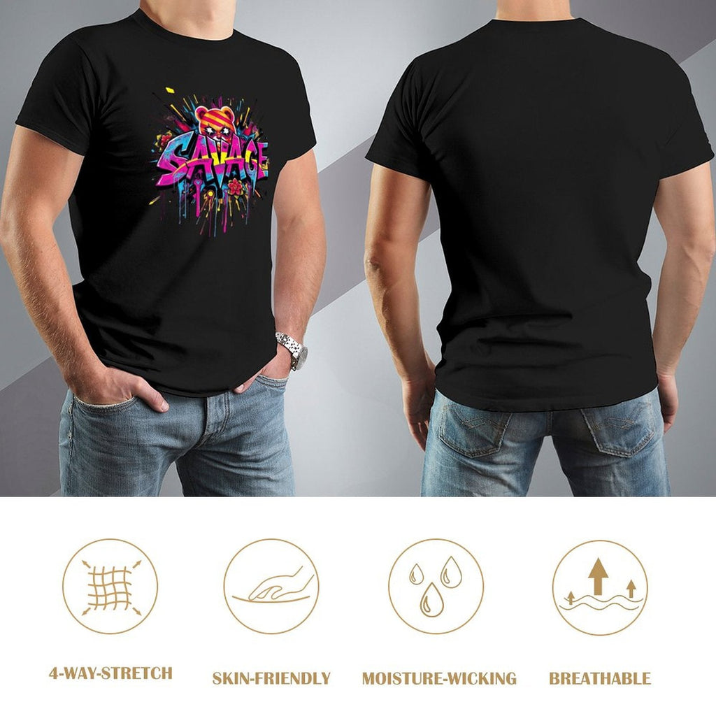 Tee for Men – "Savage" Graphic Streetwear Crown Co.