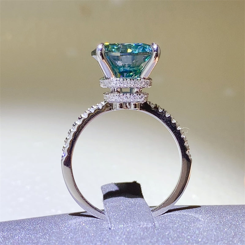 5 Carat Lab-grown Diamond Ring Sterling Silver VVS Quality