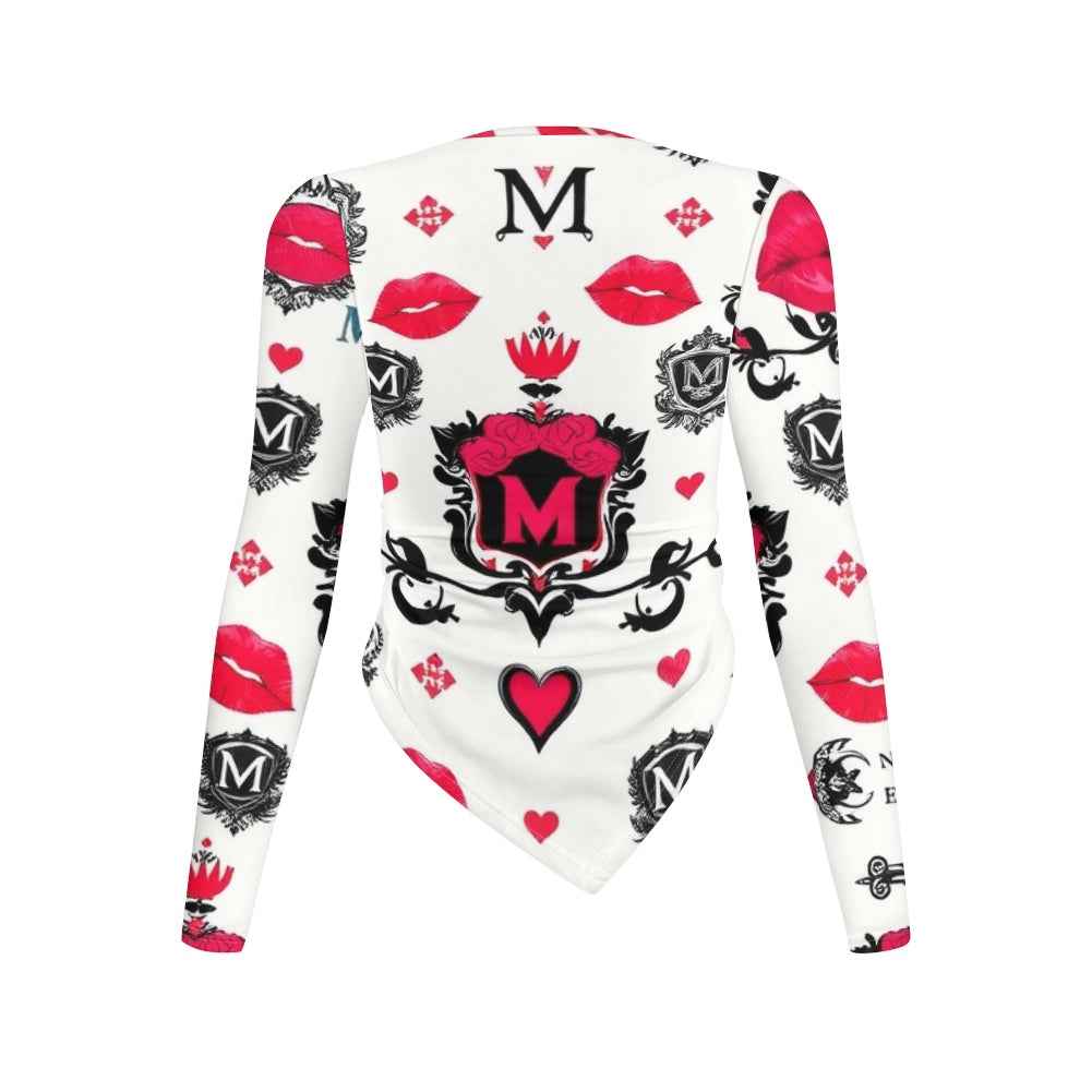 MUNSIEUR Long-Sleeved Irregular Slim Fit T-shirt Valentine's Day Collection New Arrivals