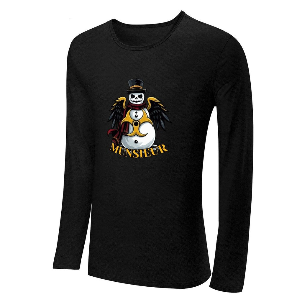 Men's Munsieur Crewneck Long Sleeve Christmas Tee "Atomic Snow"