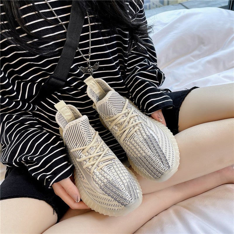 Women's Mesh Lace-Up Platform Athletic Sneakers