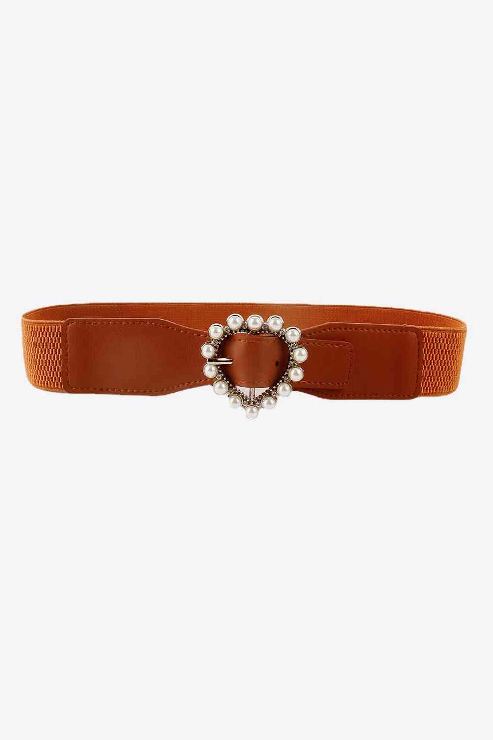 Pearl Buckle Elastic Belt