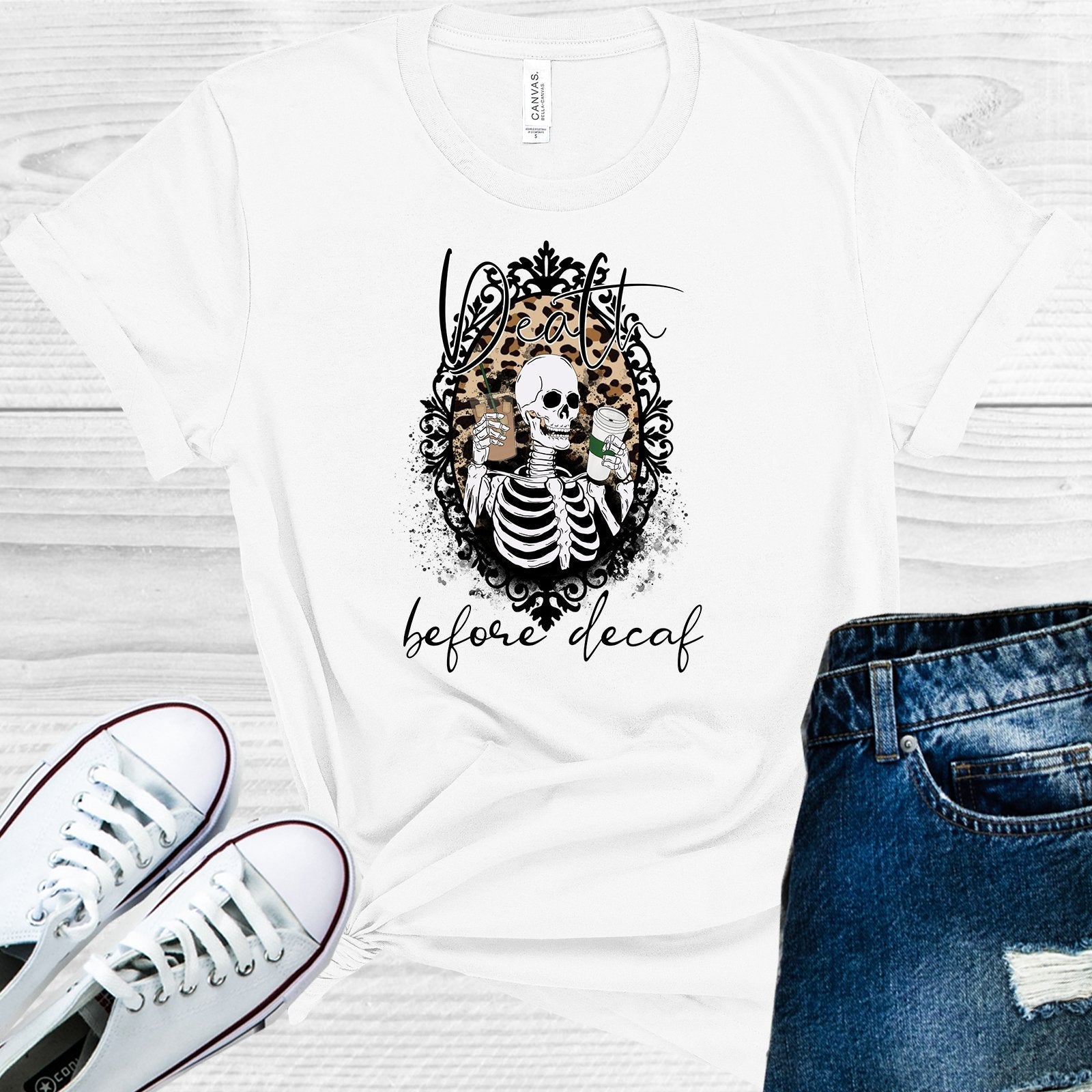 Death Before Decaf Graphic Tee