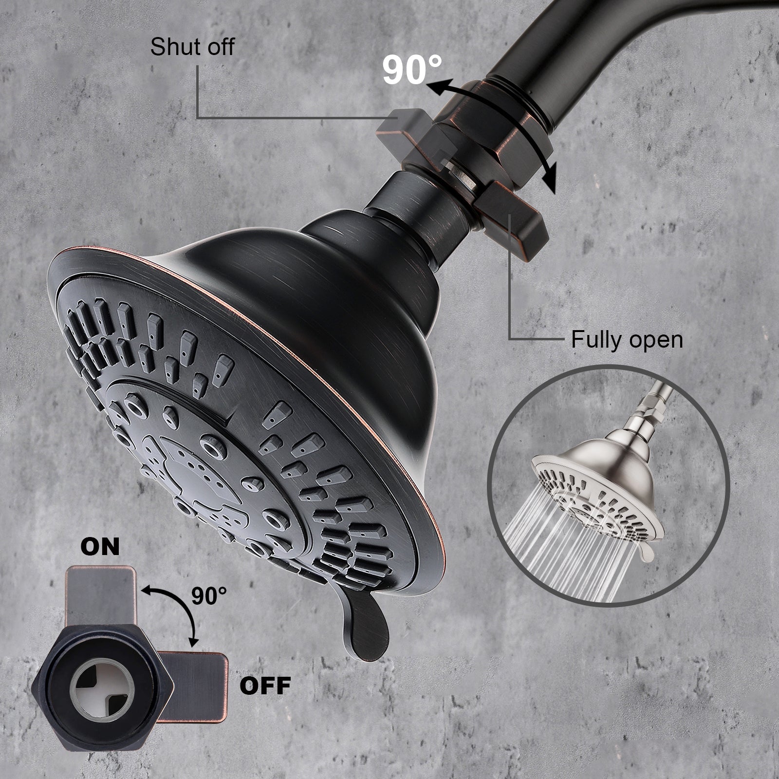 Brass Shower Flow Control Valve with G1/2 Connections