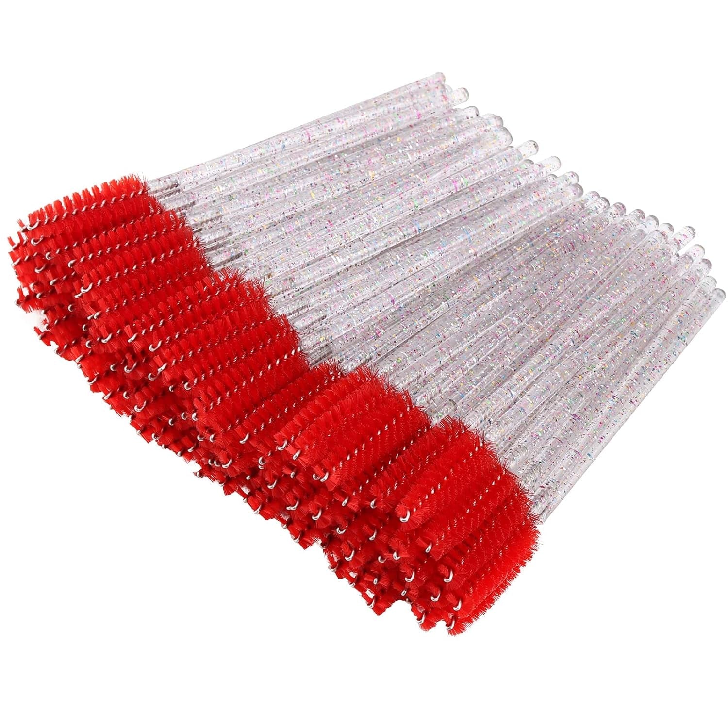 100 Pcs Disposable Eyelash Spoolies Brush Mascara Applicator Lash Wand Lashes Brush Eyebrow Spooly for Extension
