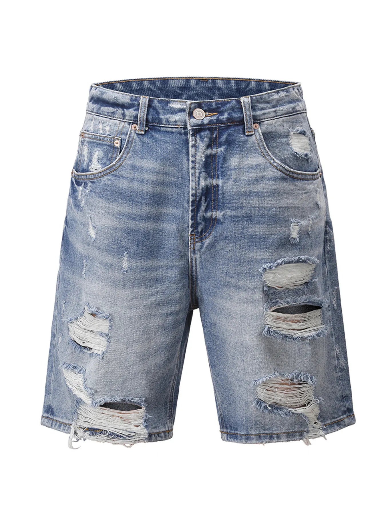 Men's Distressed Vintage Denim Shorts