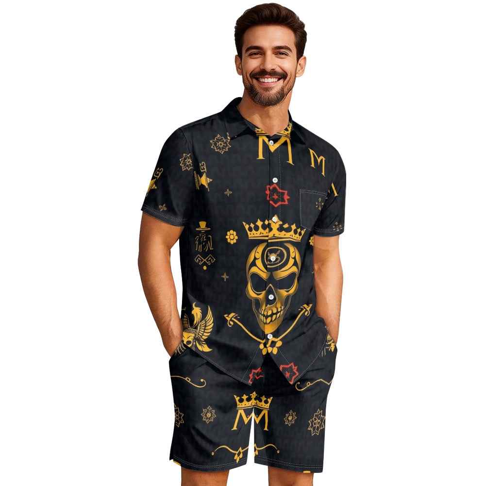 Men's Outfit Set - Two Piece Shorts & Top for Summer Wear