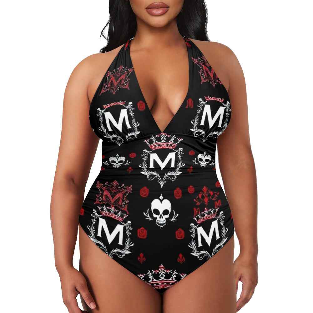 MUNSIEUR All-Over Print Women's High Cut One-piece Swimsuit