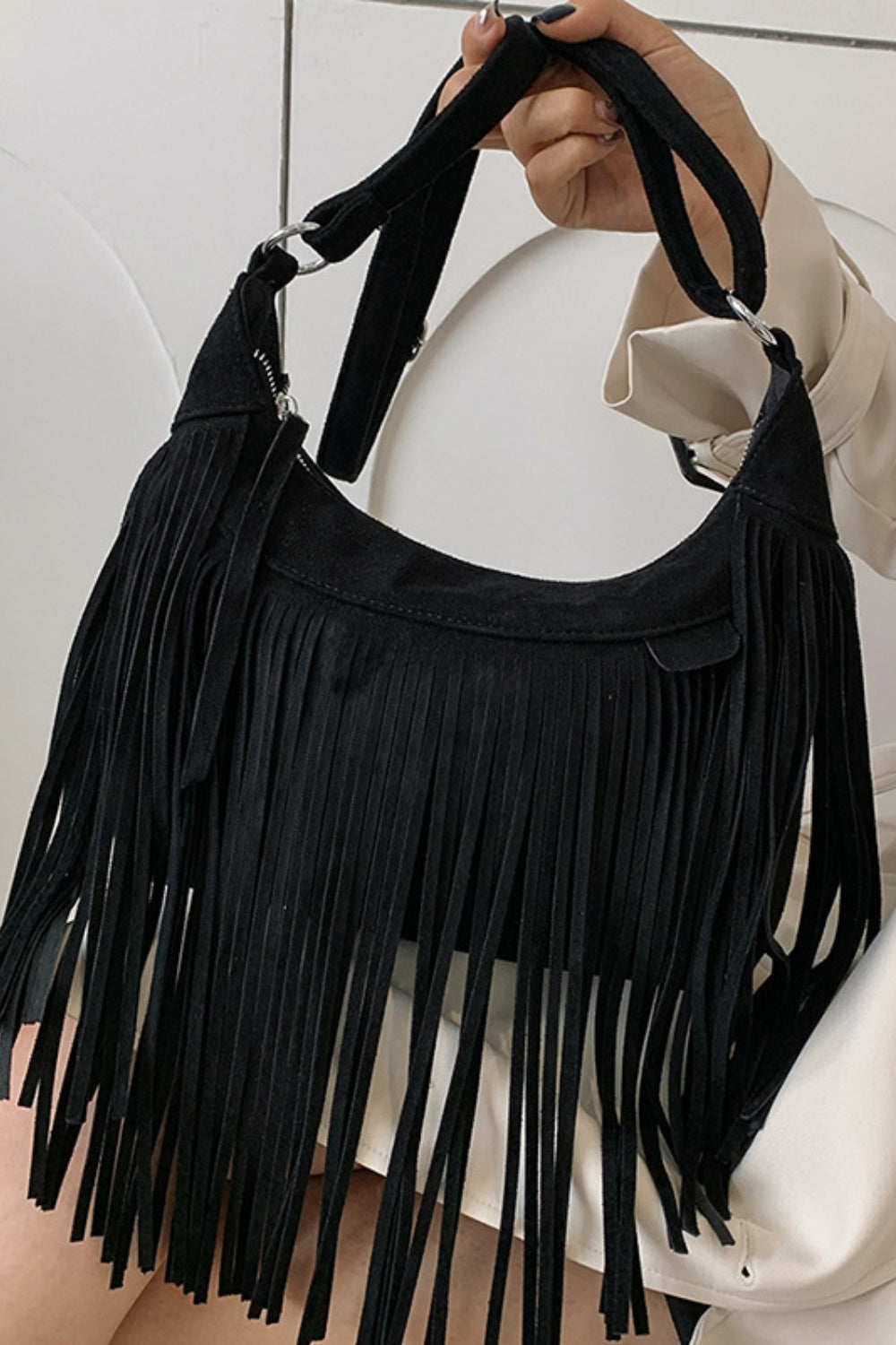 Suede Shoulder Bag