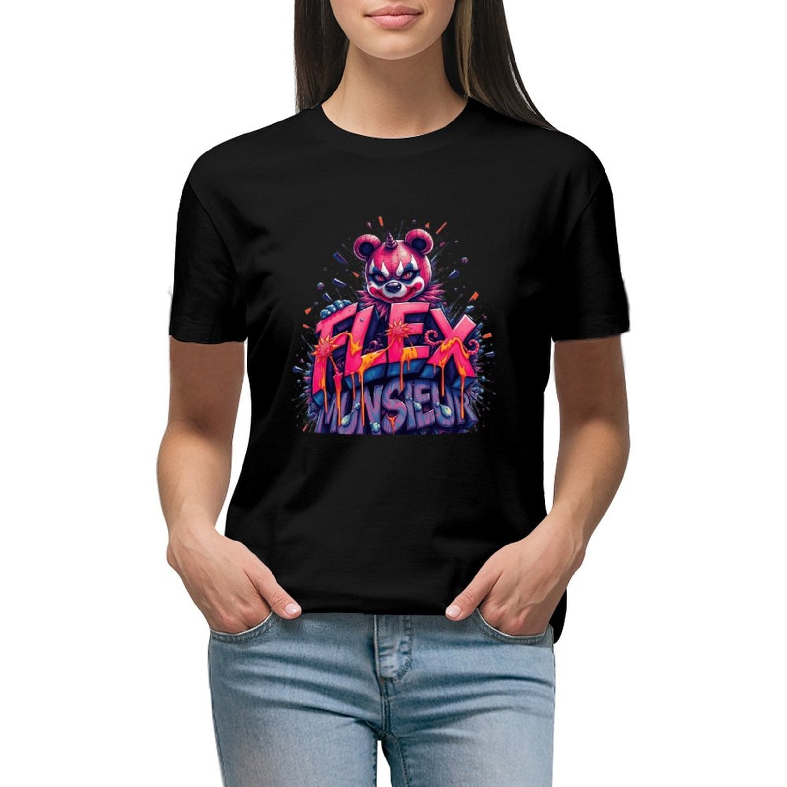 Women's Munsieur T-shirt "Flex" Streetwear for Her