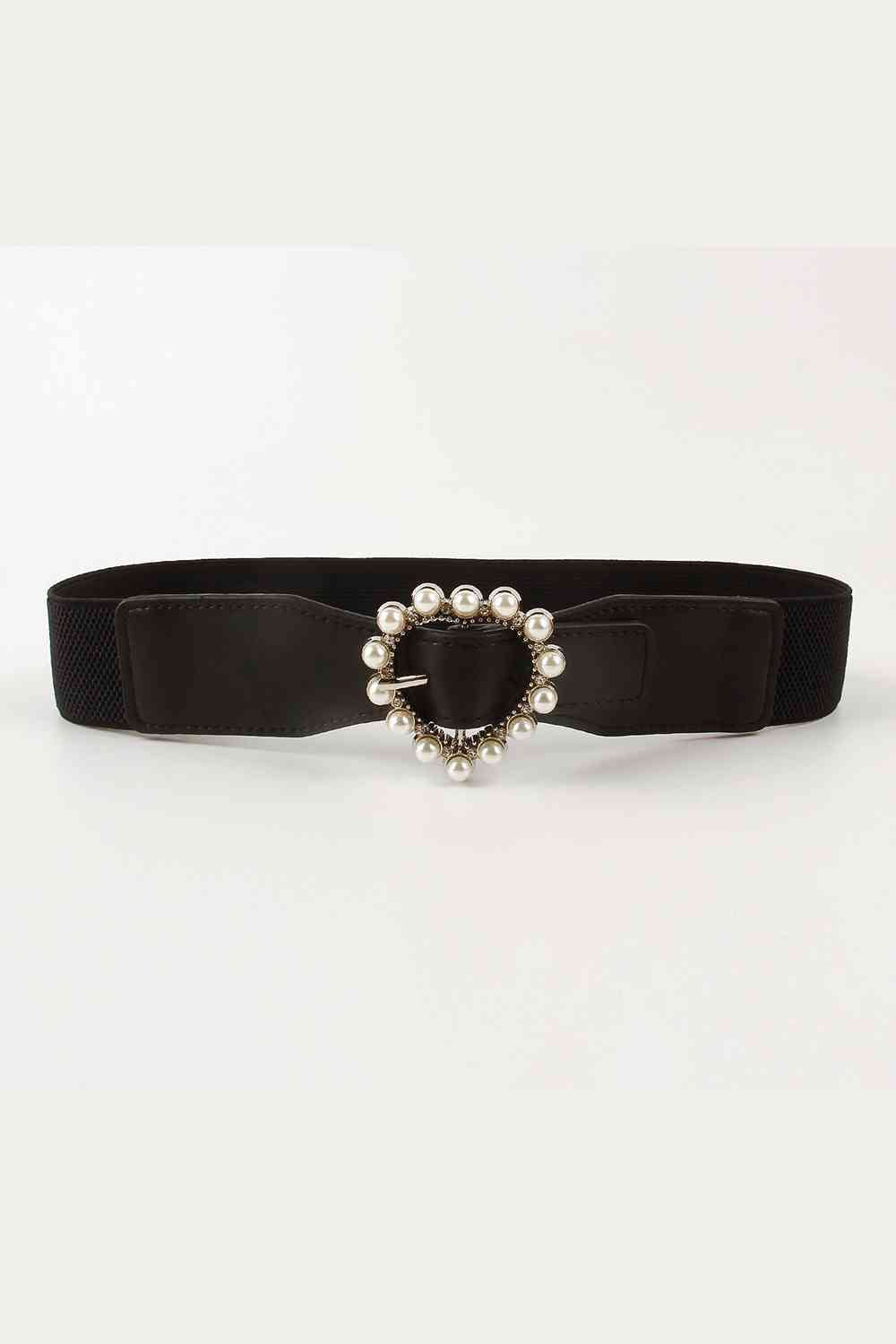 Pearl Buckle Elastic Belt