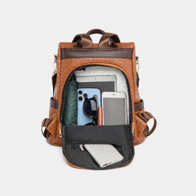 Stylish PU Leather Backpack for Everyday Adventures