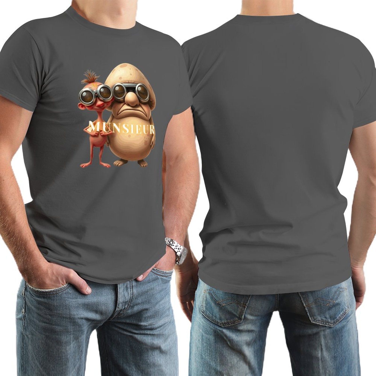 Munsieur Men's Tee "Stinky Pinky and Backdoor Bandit" Adult Humor