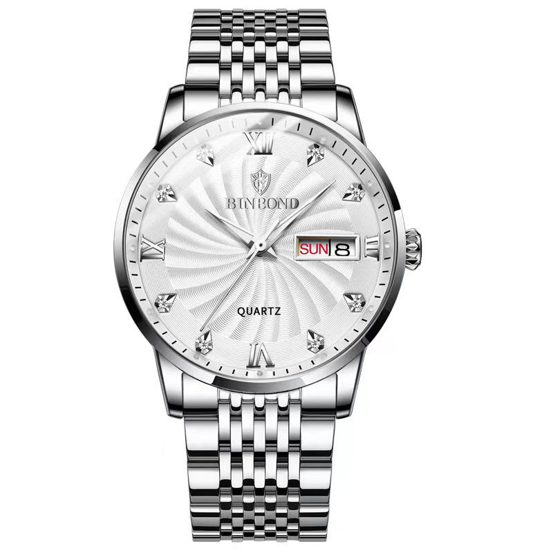Men's Watch Double Calendar Waterproof