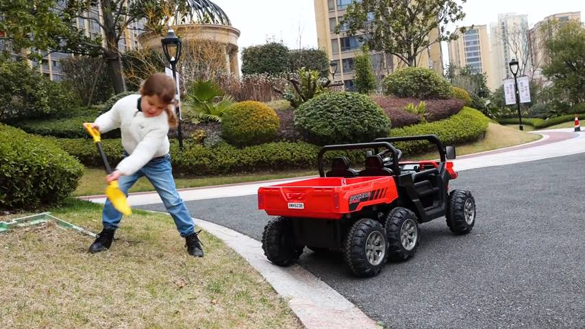 2-Seater 300W 4WD 6x6 Ride On UTV Truck with Dump Bed and LED Lights + Remote Control for Kids (24V)