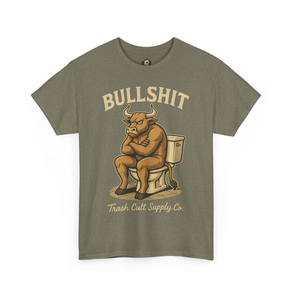 “BULLSHIT” Angry Bull Toilet Tee – Trash Cult Supply Co. | Gildan 5000 T-Shirt