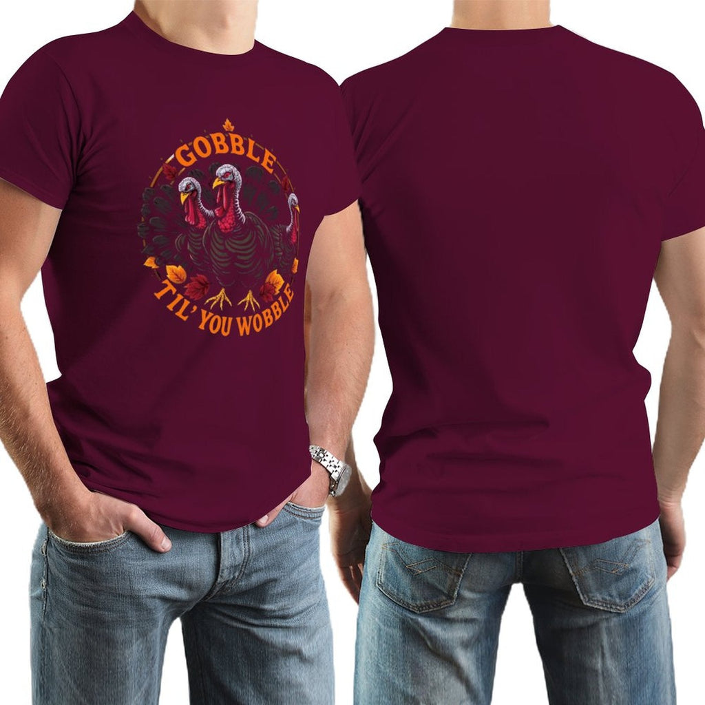 Munsieur Men's Tee Thanksgiving Collection "Gobble Til' You Wobble"