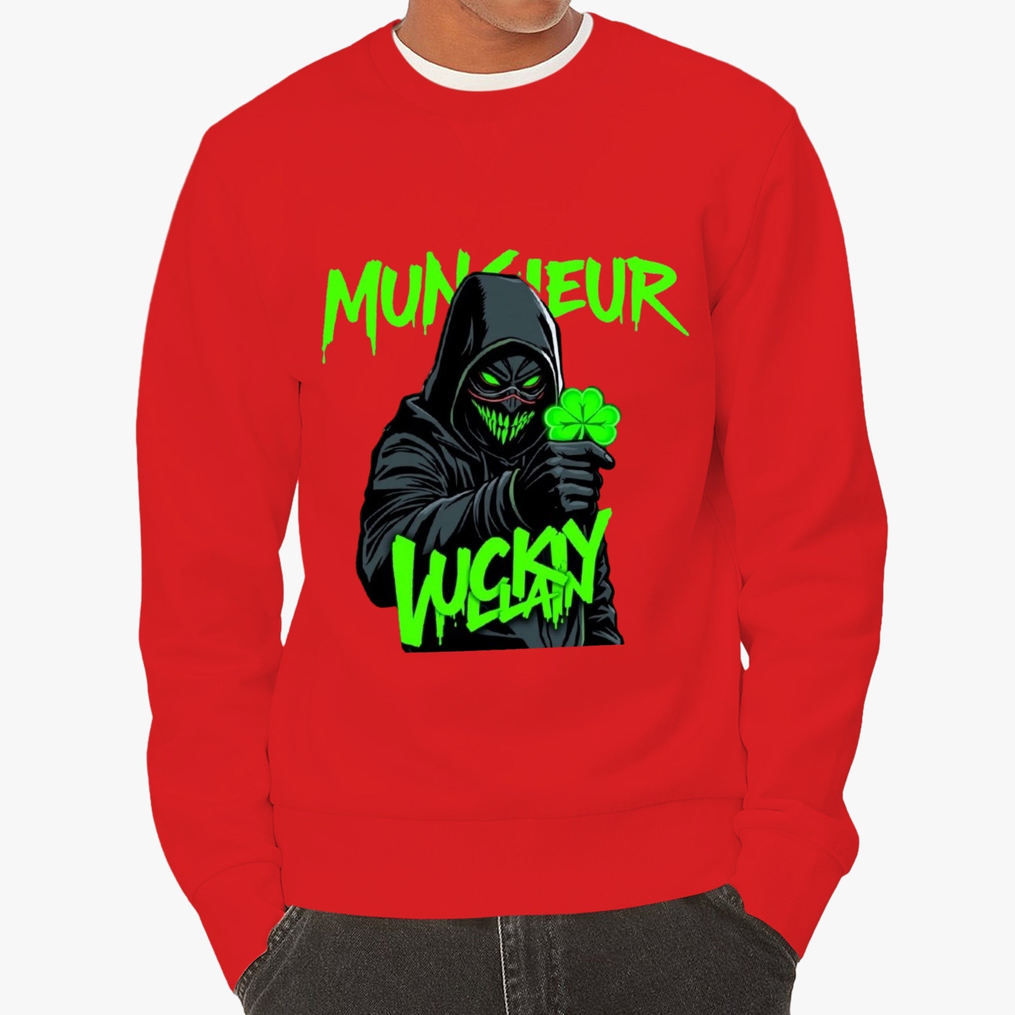 St. Patrick's Day Collection Munsieur Unisex Clover Gang 🍀 Crewneck Hoodie Sweater